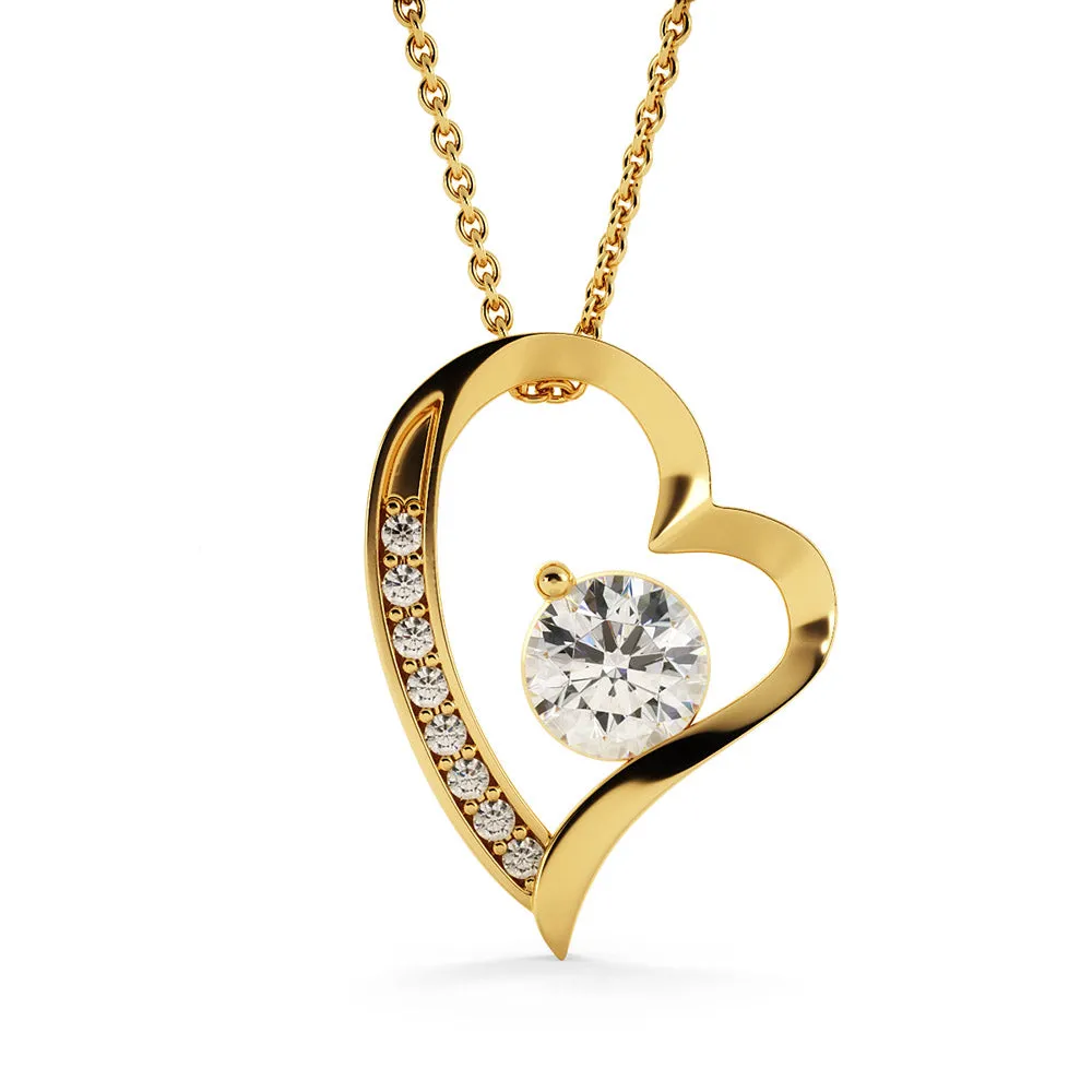 LOVE Forever Heart Necklace With Remembrance Heart Message Card