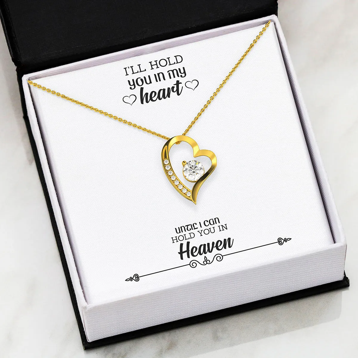 LOVE Forever Heart Necklace With Remembrance Heart Message Card