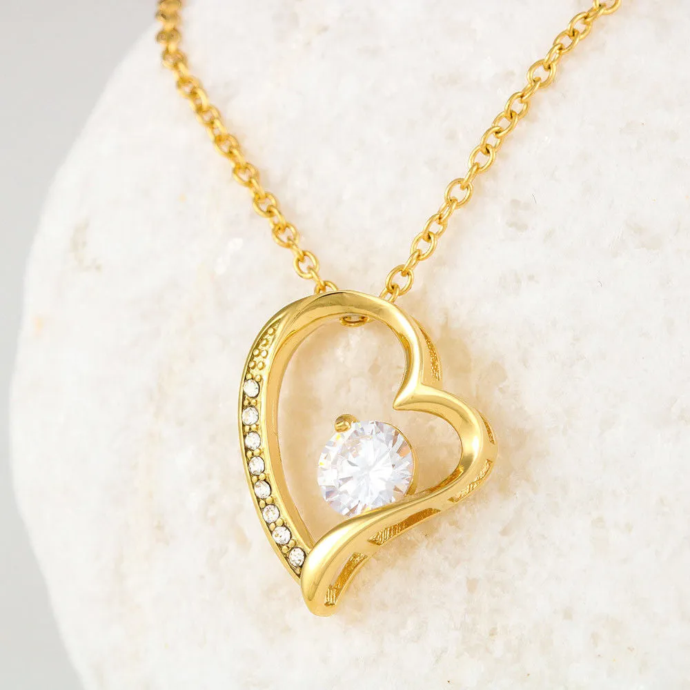 LOVE Forever Heart Necklace With Remembrance Heart Message Card