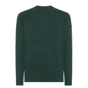 Maglione Uomo RRD Cotton Plain Round Knit Verde