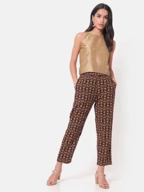 Malang Black Multi-Printed Trouser