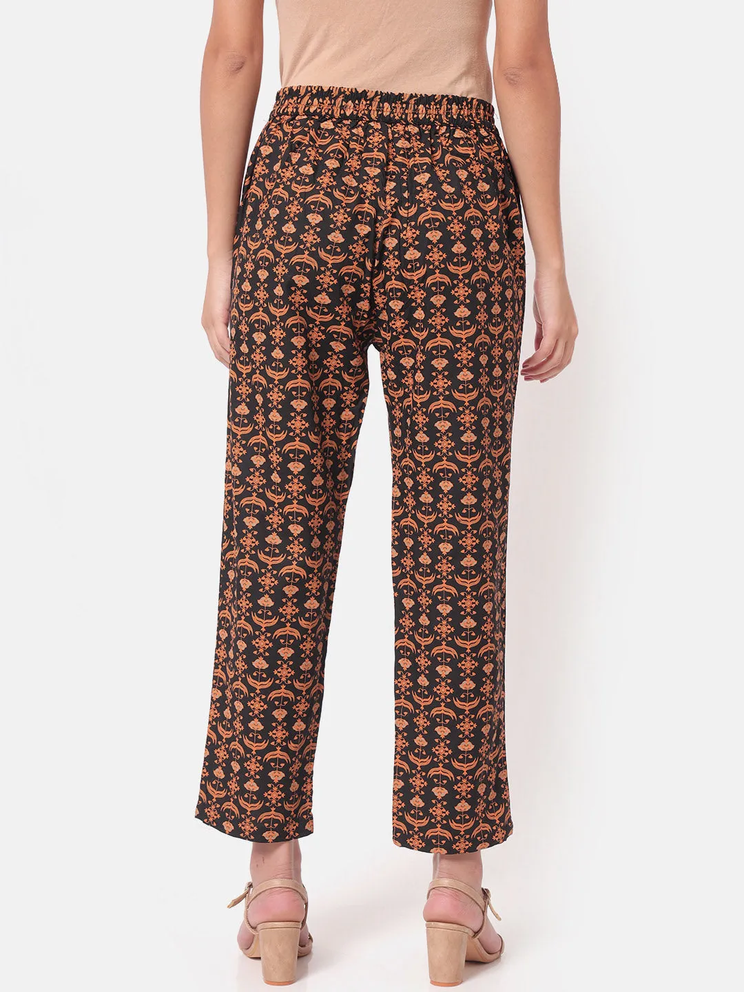 Malang Black Multi-Printed Trouser