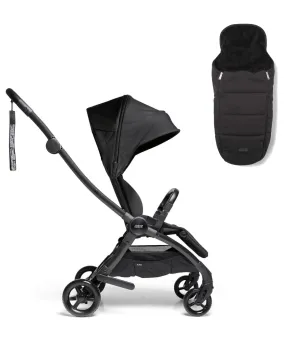 Mamas and Papas Airo Stroller with Footmuff  - Black