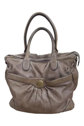 MARC JACOBS Wheat Brown Large Cotton Lined Shopper Bag (L)