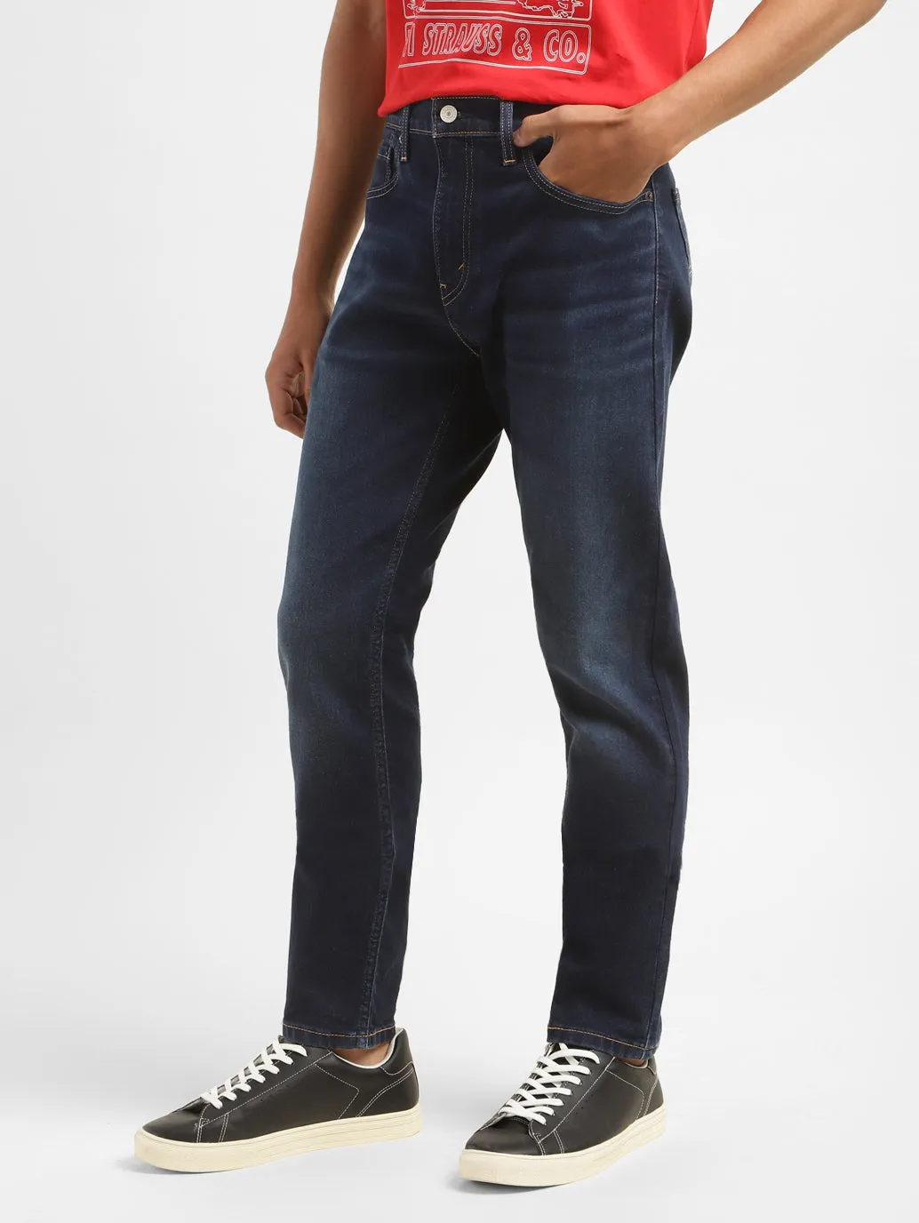 Men's 512 Dark-Blue Slim Tapered Fit Jeans