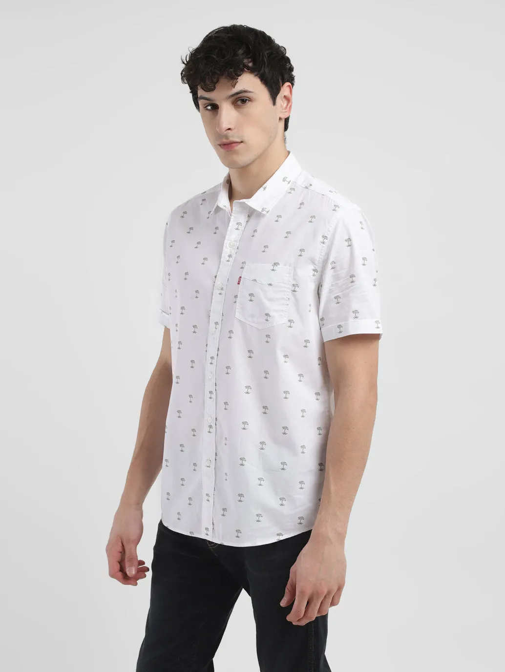 Men's All Over Printed Slim Fit Shirt