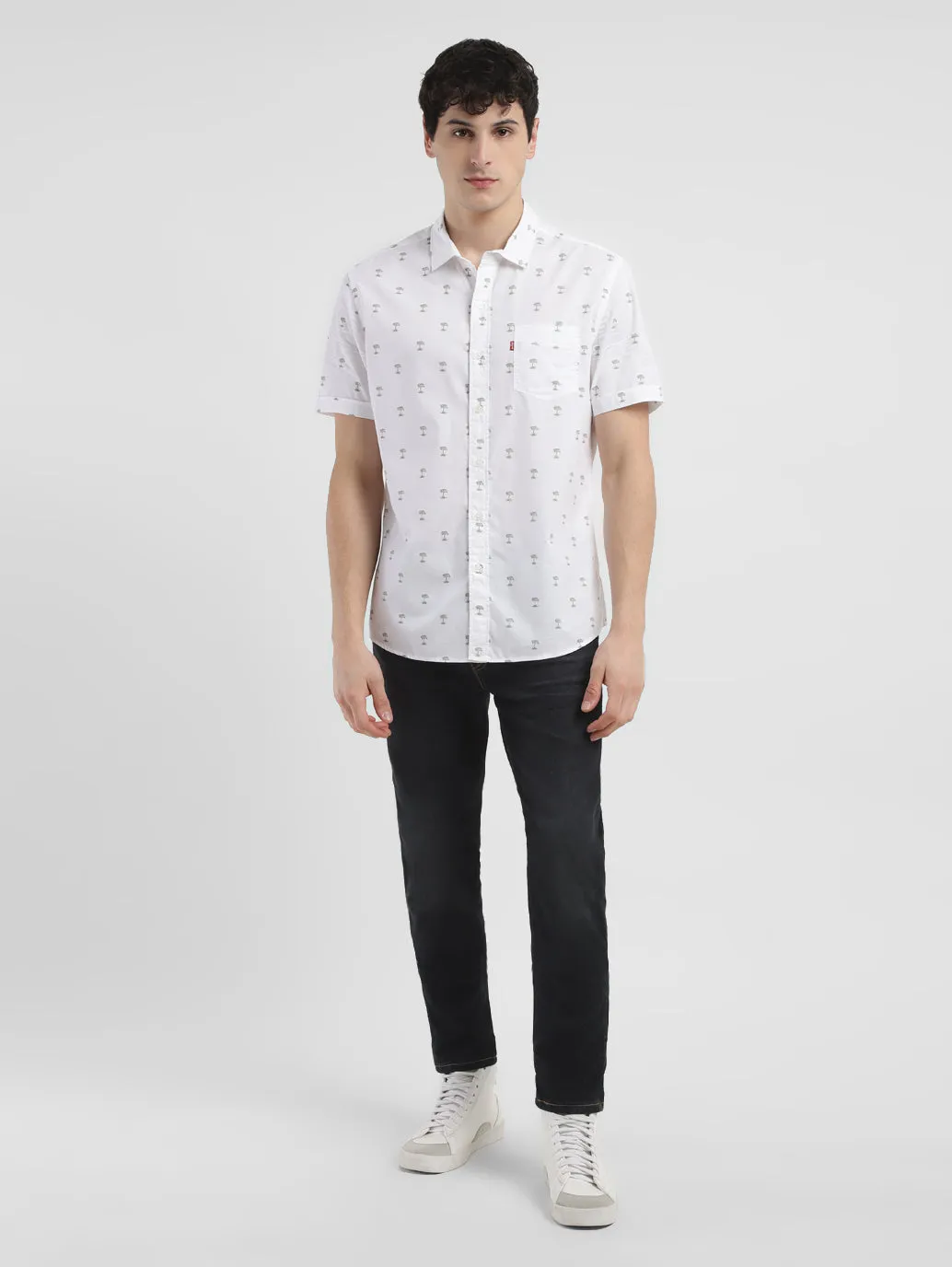 Men's All Over Printed Slim Fit Shirt