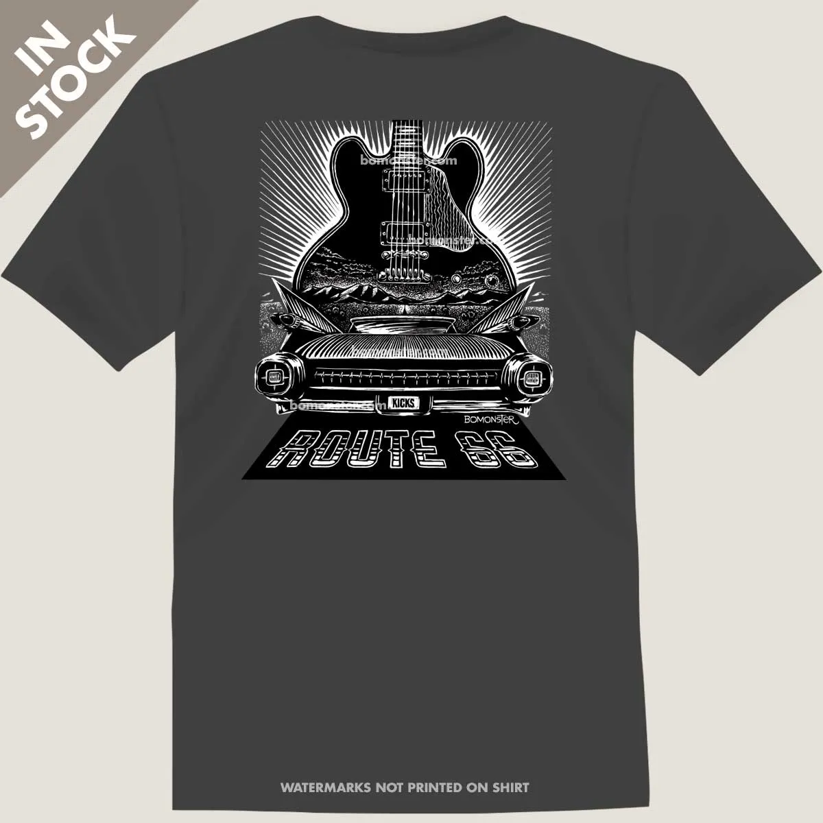 Men's Guitar Cadillac T-Shirt "Guitar Blues"