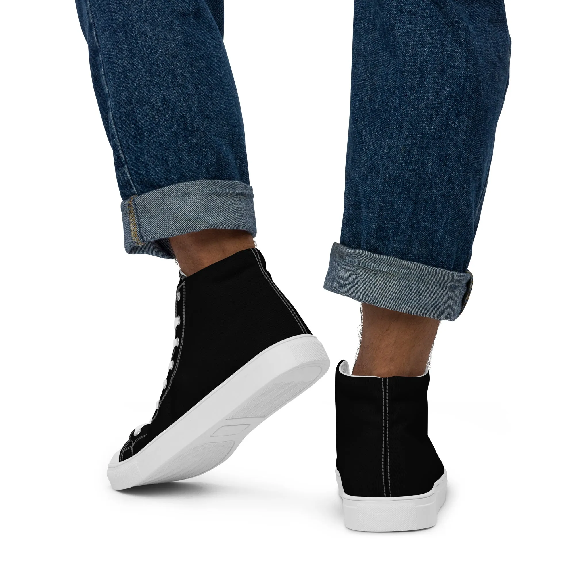 Men’s high top canvas shoes Black