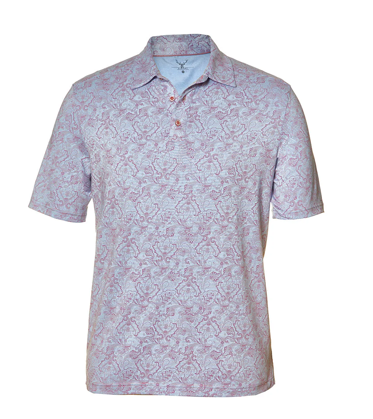 Men's Nicoby | Paisley Performance Polo | Pink