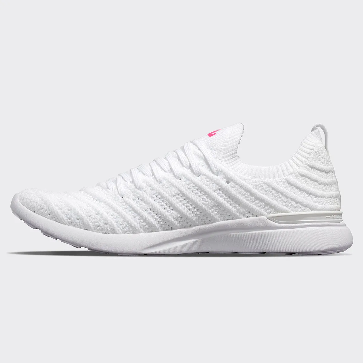 Men's TechLoom Wave White / Neon Pink