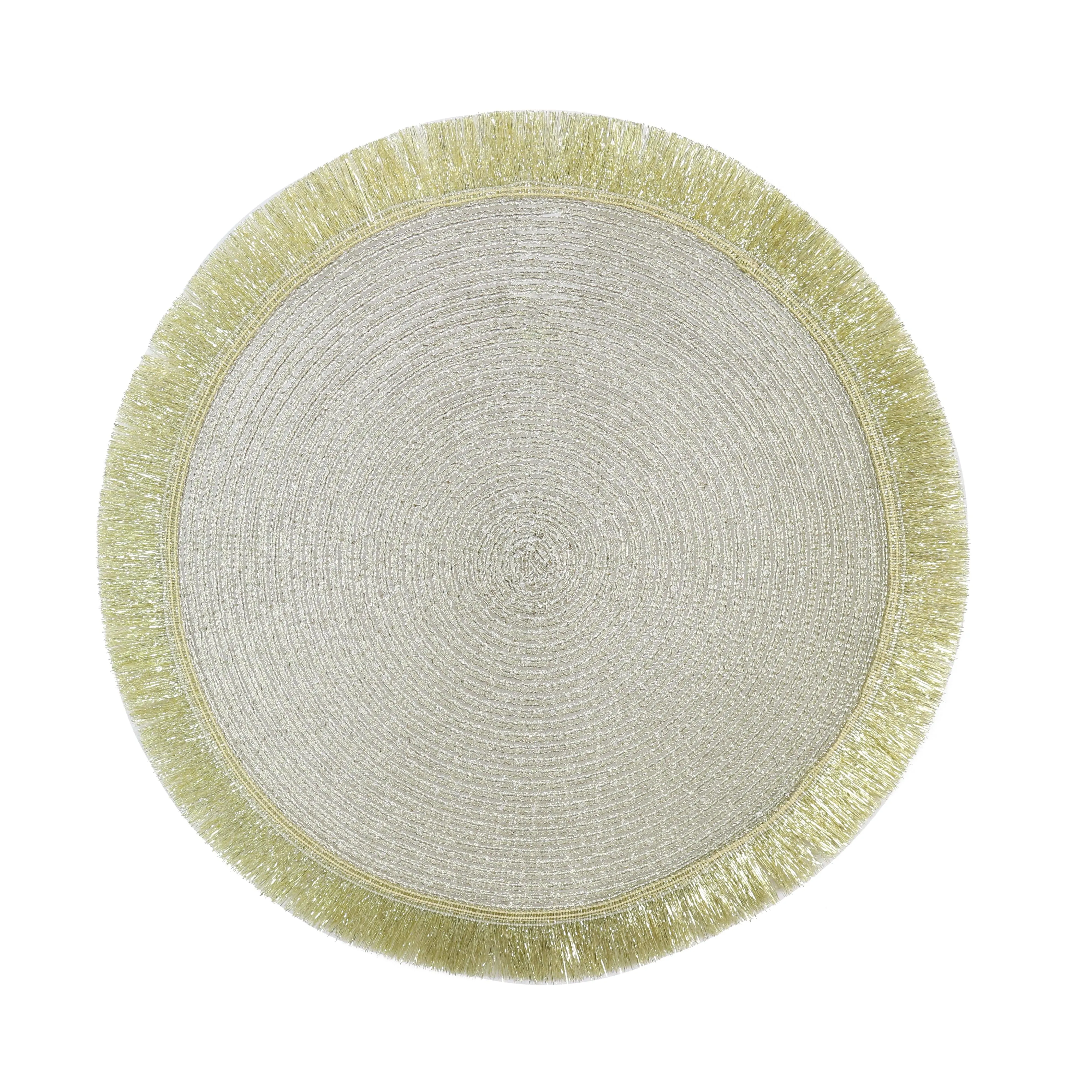 Metallic Fringed Edge Placemat (38cm)