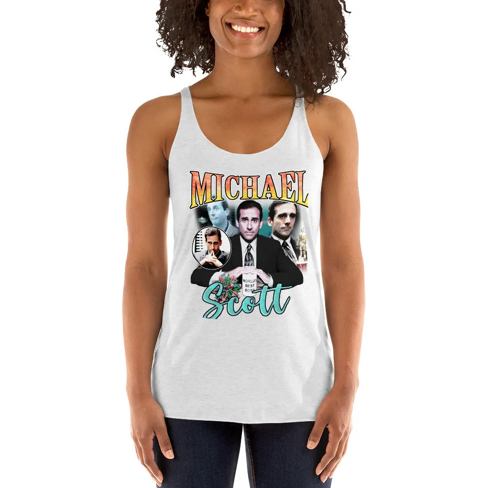 Michael Scott Vintage Women's Racerback Tank