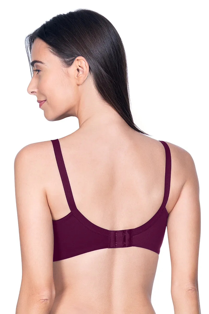 Minimiser Non-Padded Non-Wired Bra - Pickled Beet