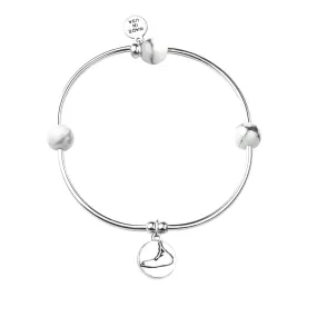 Nantucket | Bangle Charm Bracelet | Howlite - Calmness