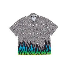 Neighborhood x DSC Mens Flame Pattern Shirt