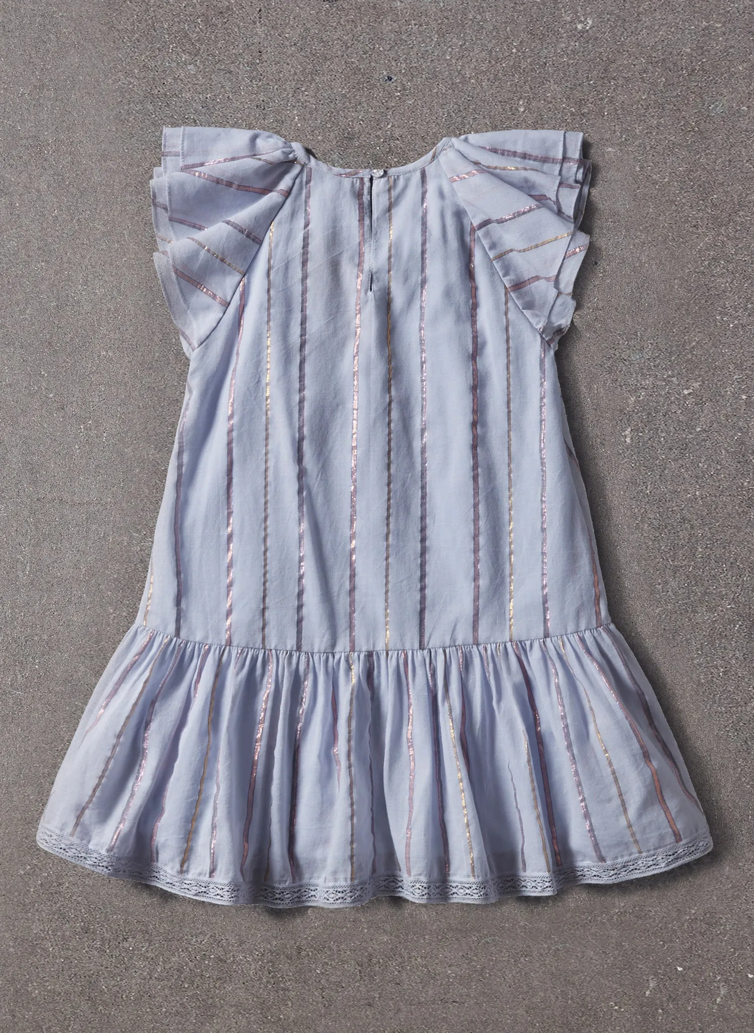 Nellystella Gracey Dress in Blue Lurex Stripe