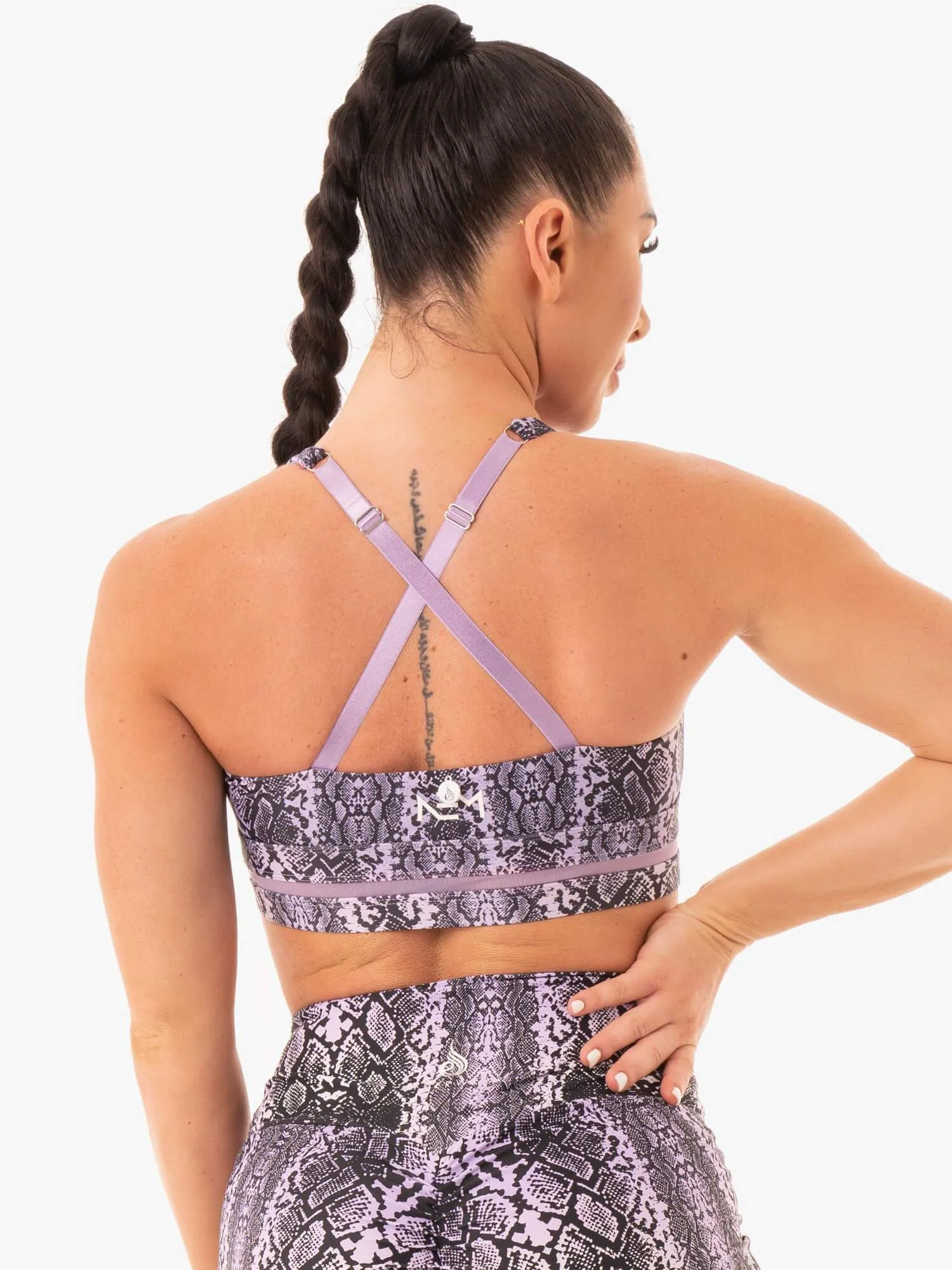 NEM X RW Sports Bra - Purple Snake