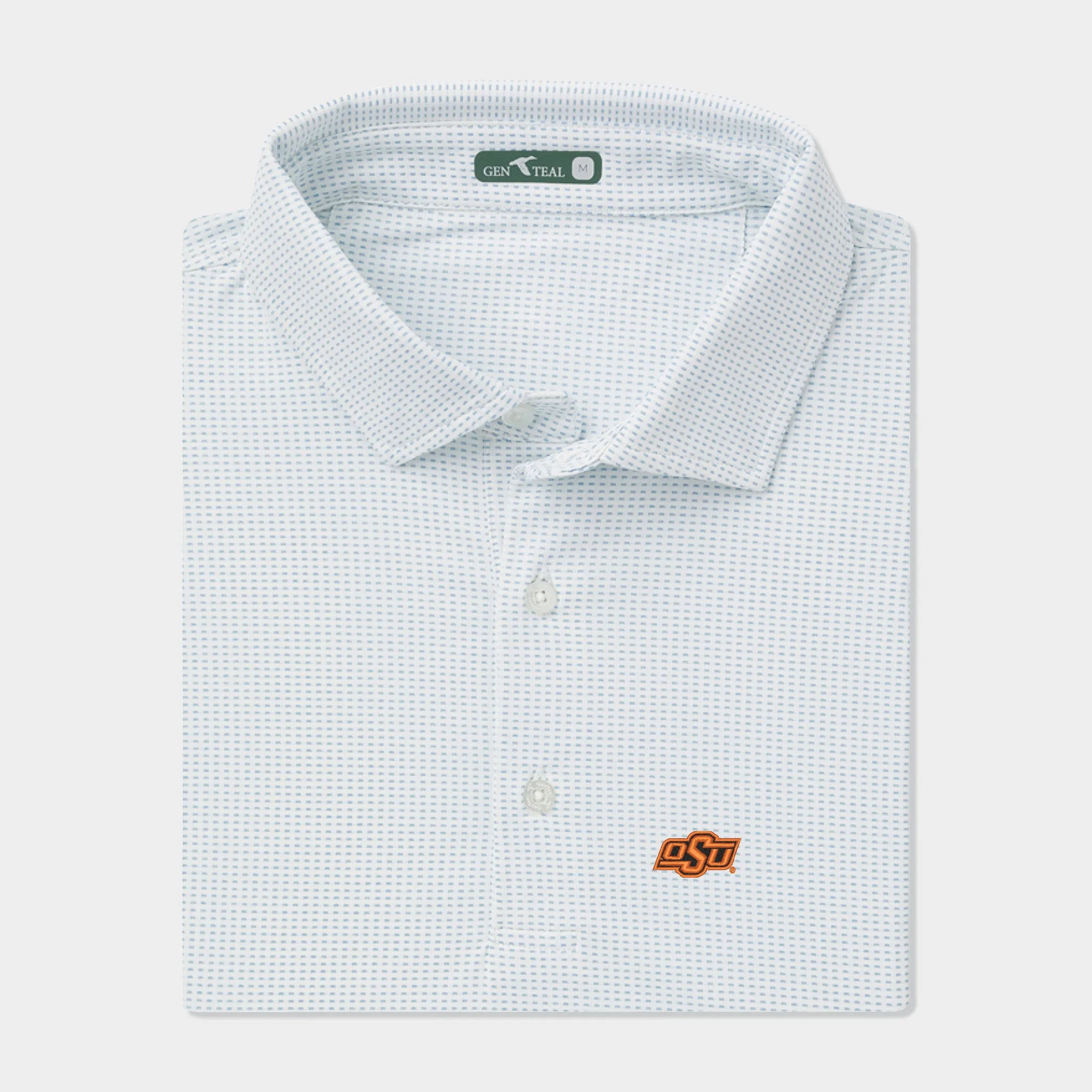 Oklahoma State Textured Jacquard brrrº Polo