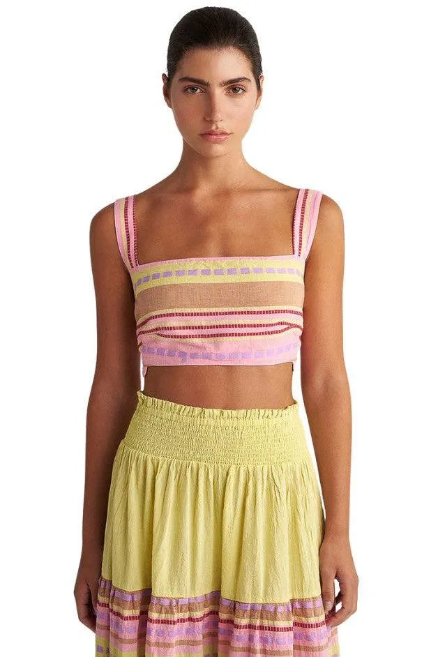 Pearl & Caviar - Alonissos Crop Top - Pink