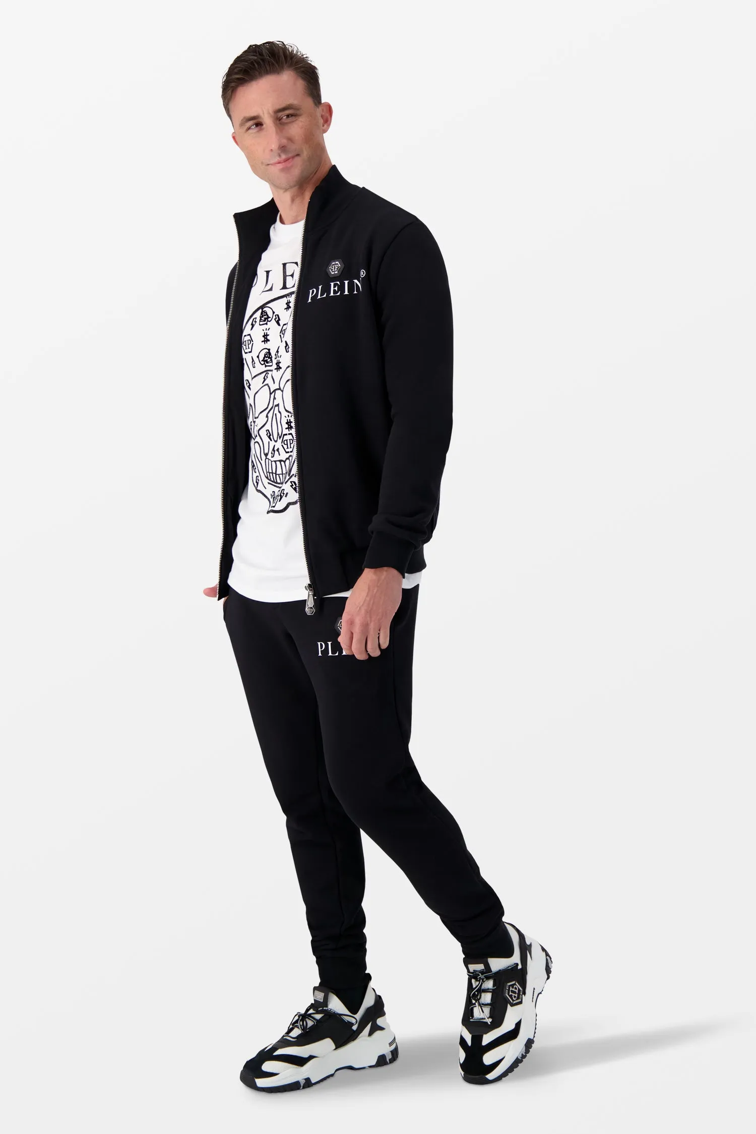 Philipp Plein Black Hexagon Jogging Tracksuit