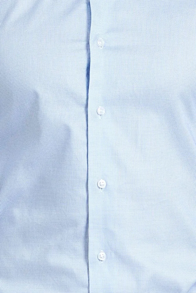 Pilot Super Lux (BC) Shirt - Lt Blue Houndstooth Cotton