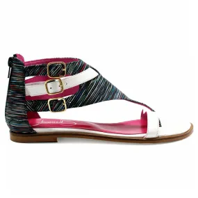 Piston - Black Stripe flat sandal last pair 39!