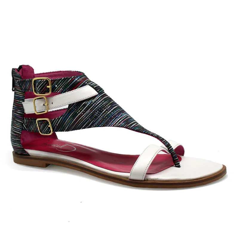 Piston - Black Stripe flat sandal last pair 39!