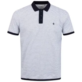 Play Well Cotton Pique Polo Off White/Dark Pin. Navy - 2024