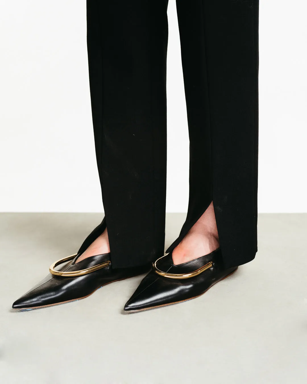 Pleated Split-Hem Trousers