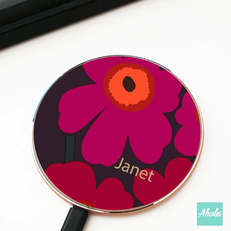 【Poppies】15W Ultra thin FastWireless Charger Pad 小罌粟花花朵名字無線差電板