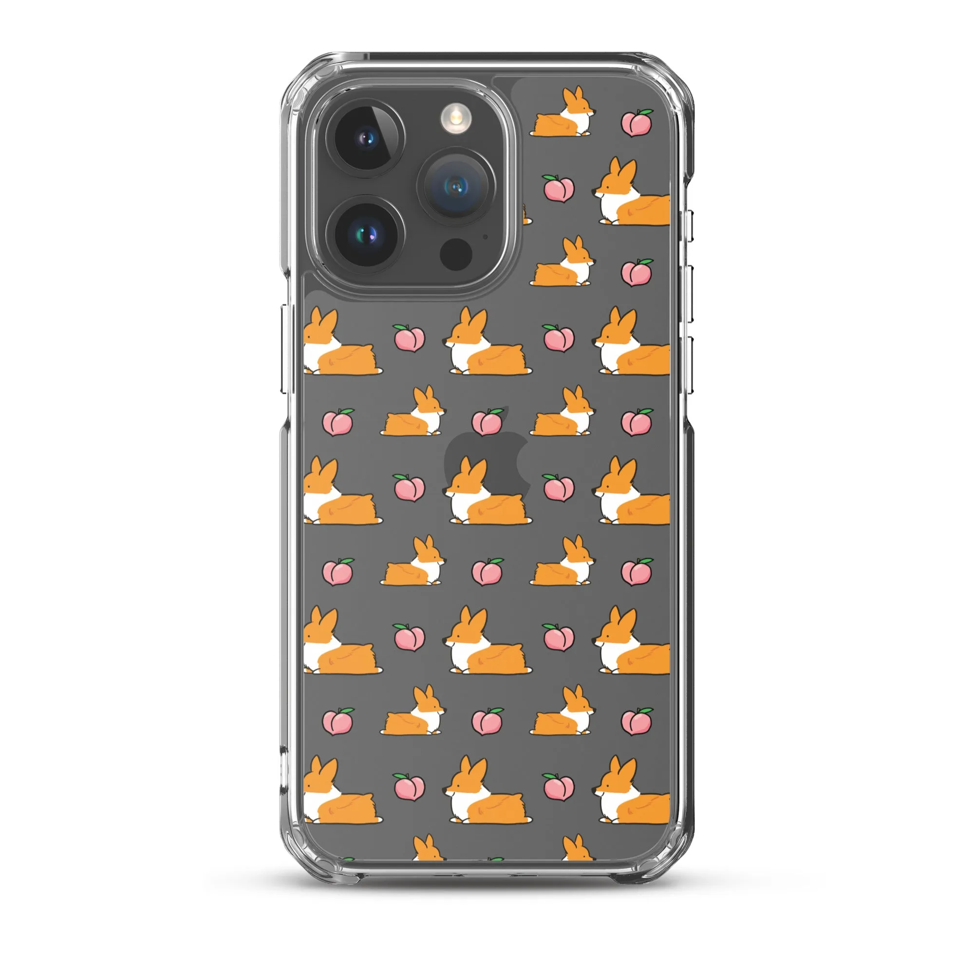 "Peach Sploot" Corgi Clear iPhone Case