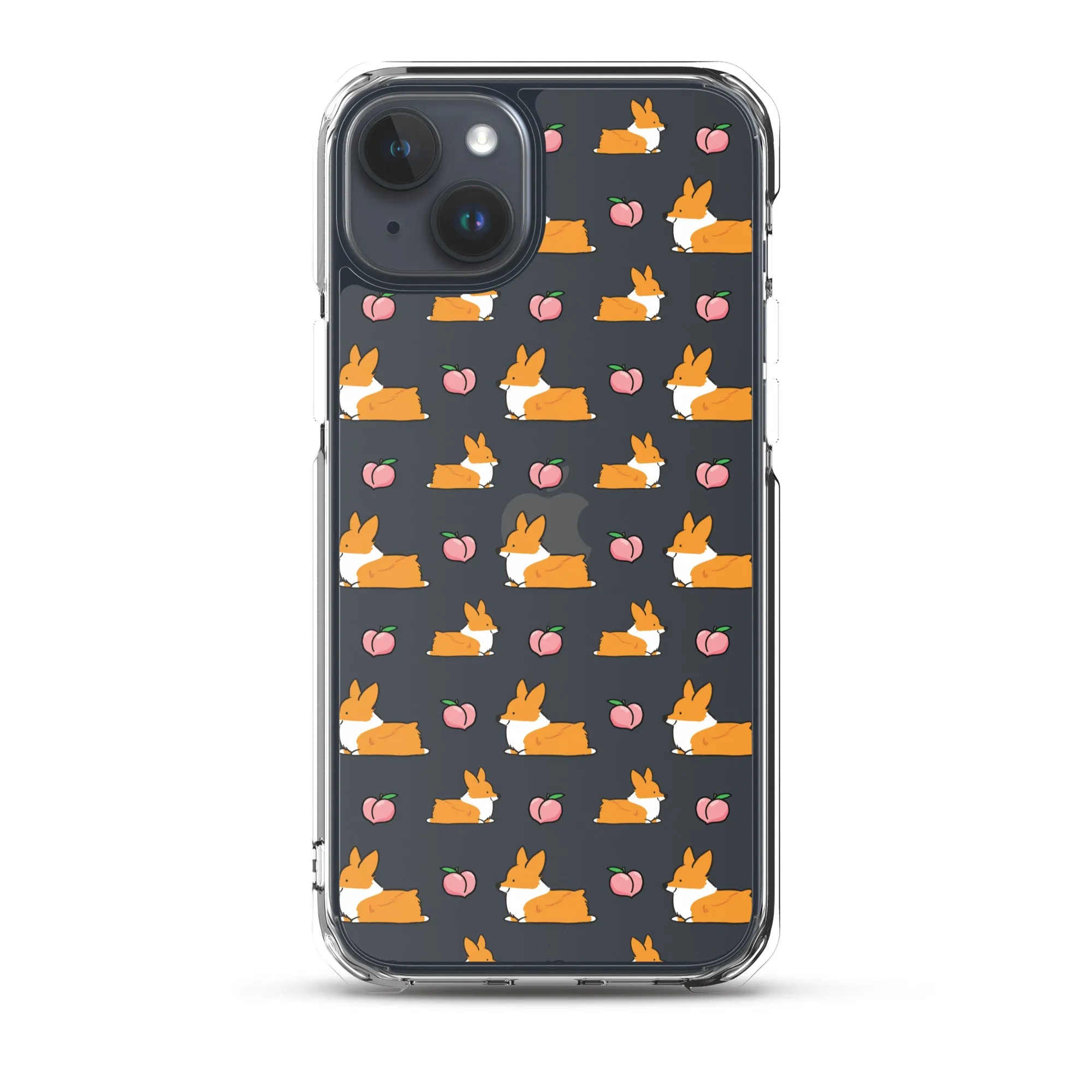 "Peach Sploot" Corgi Clear iPhone Case