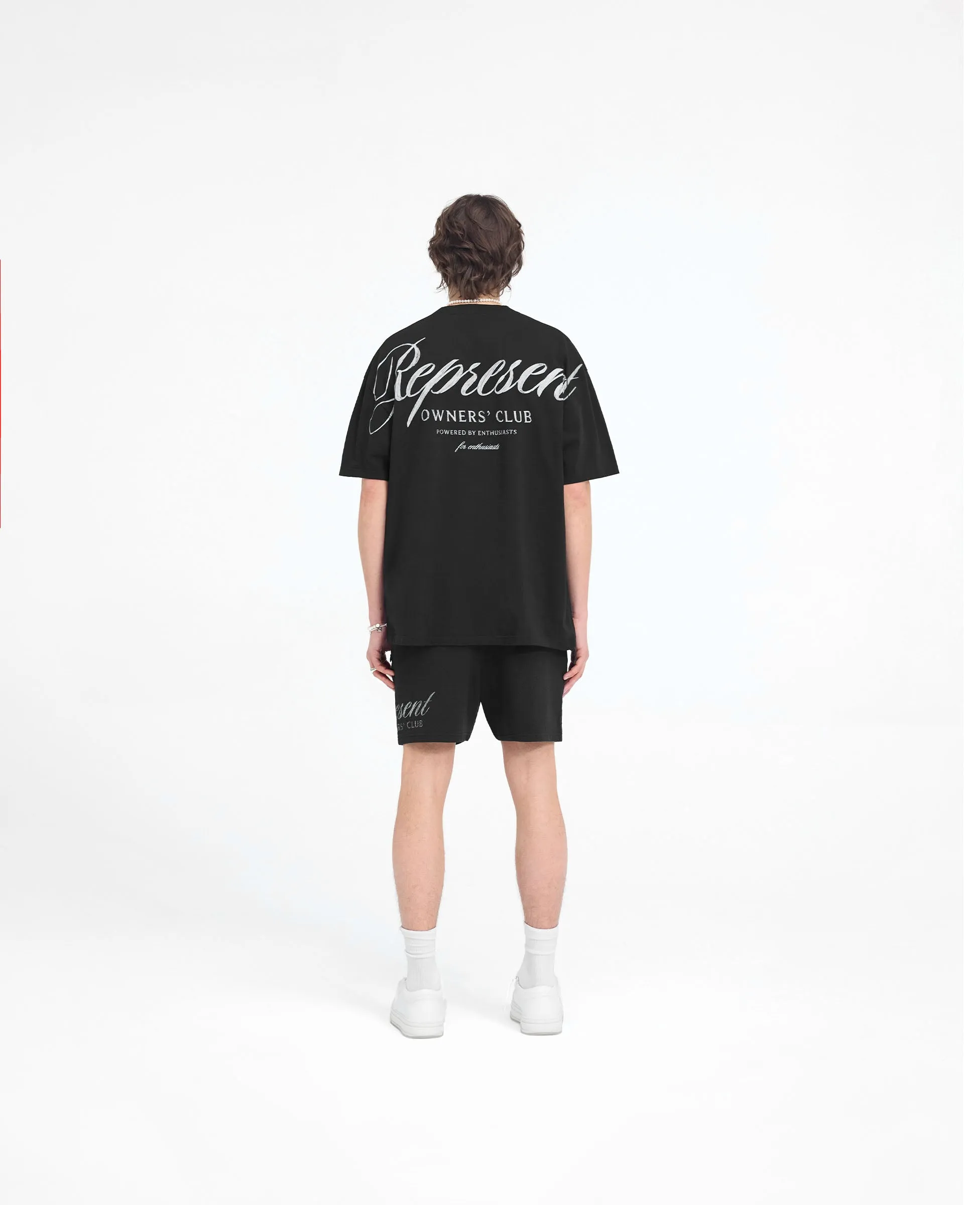 Represent Owners Club Script Mesh Shorts - Black