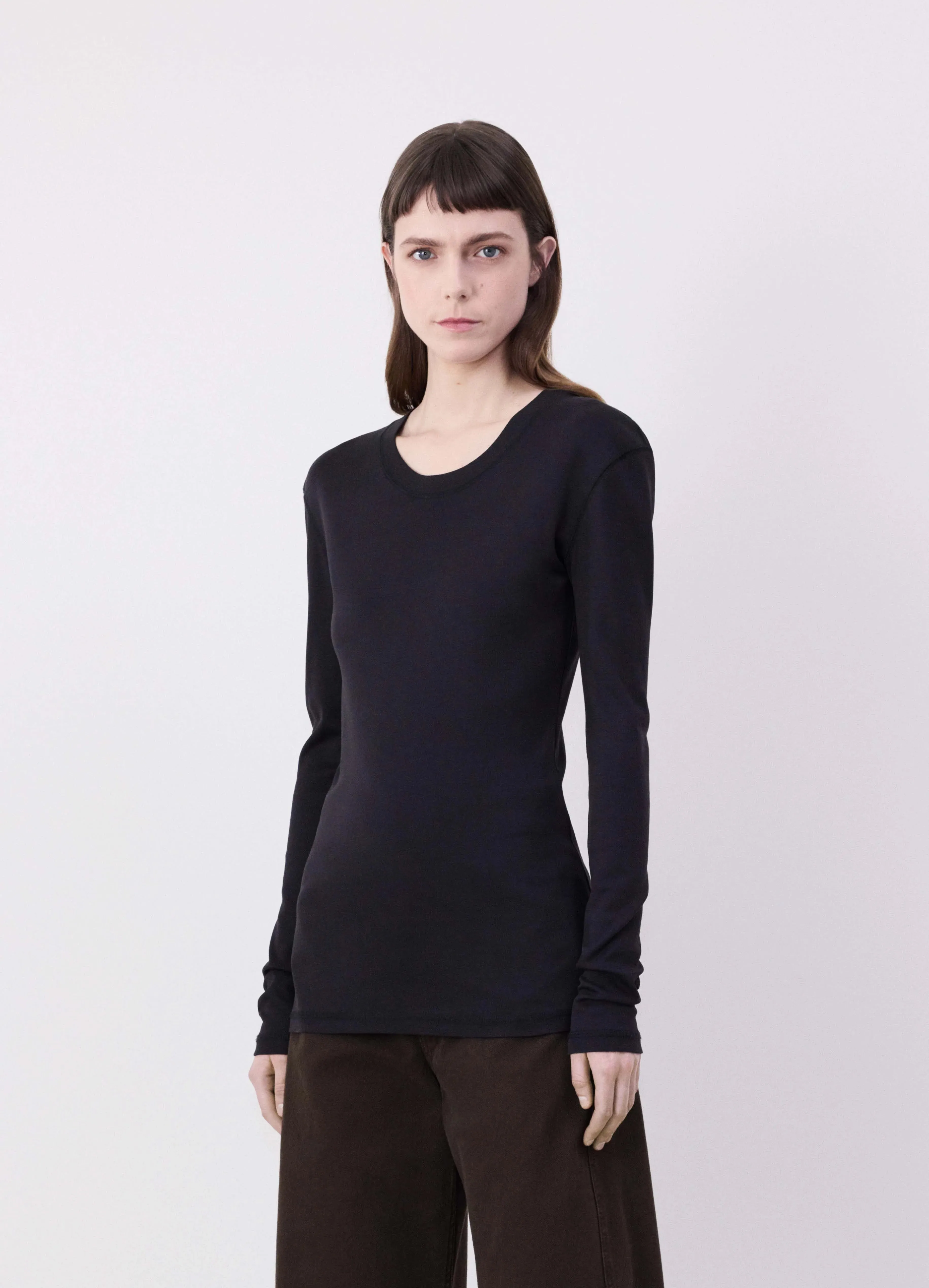 RIB LONG SLEEVE T-SHIRT