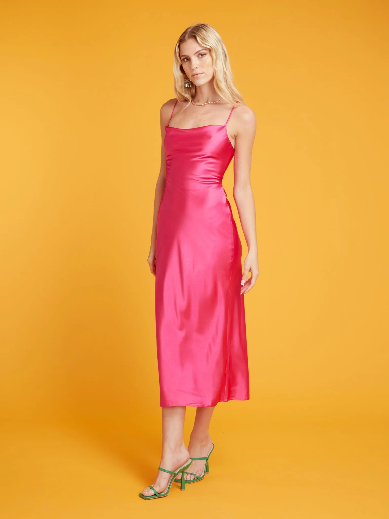 Riviera Midi Dress in Pink