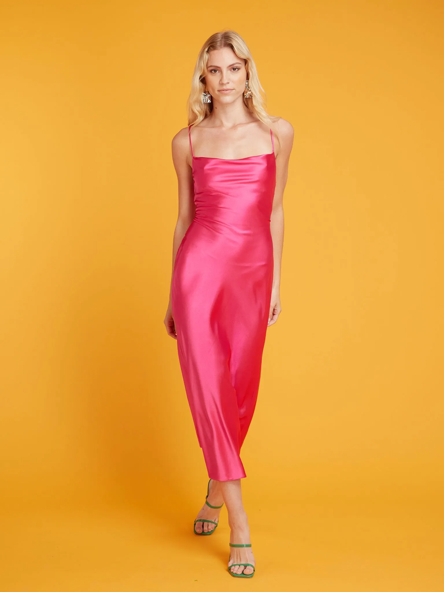 Riviera Midi Dress in Pink