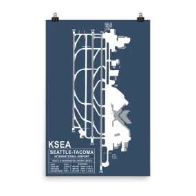 SEA (SeaTac) Seattle-Tacoma International Airport Layout Art