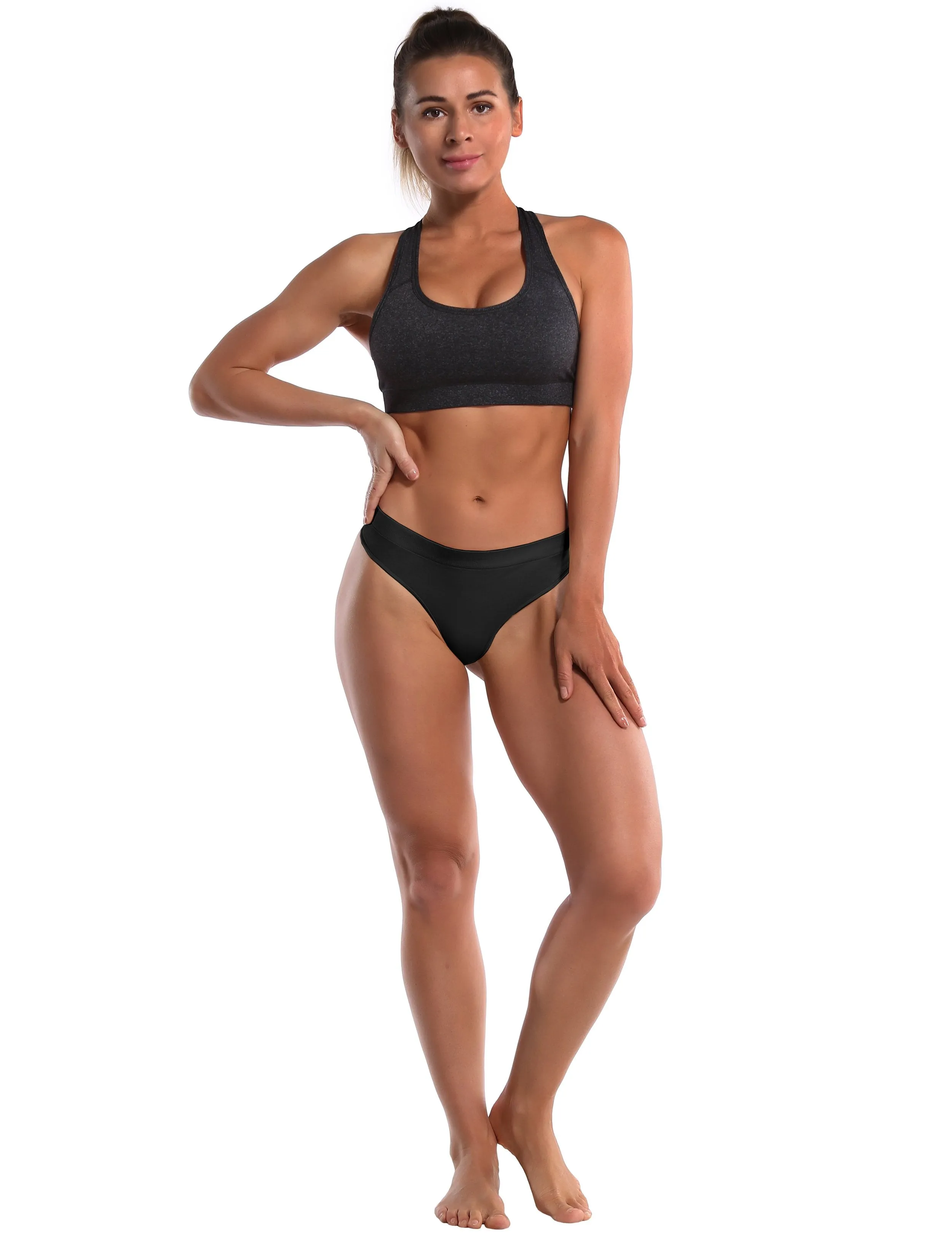 Seamless Sports Thongs Underwear black ins