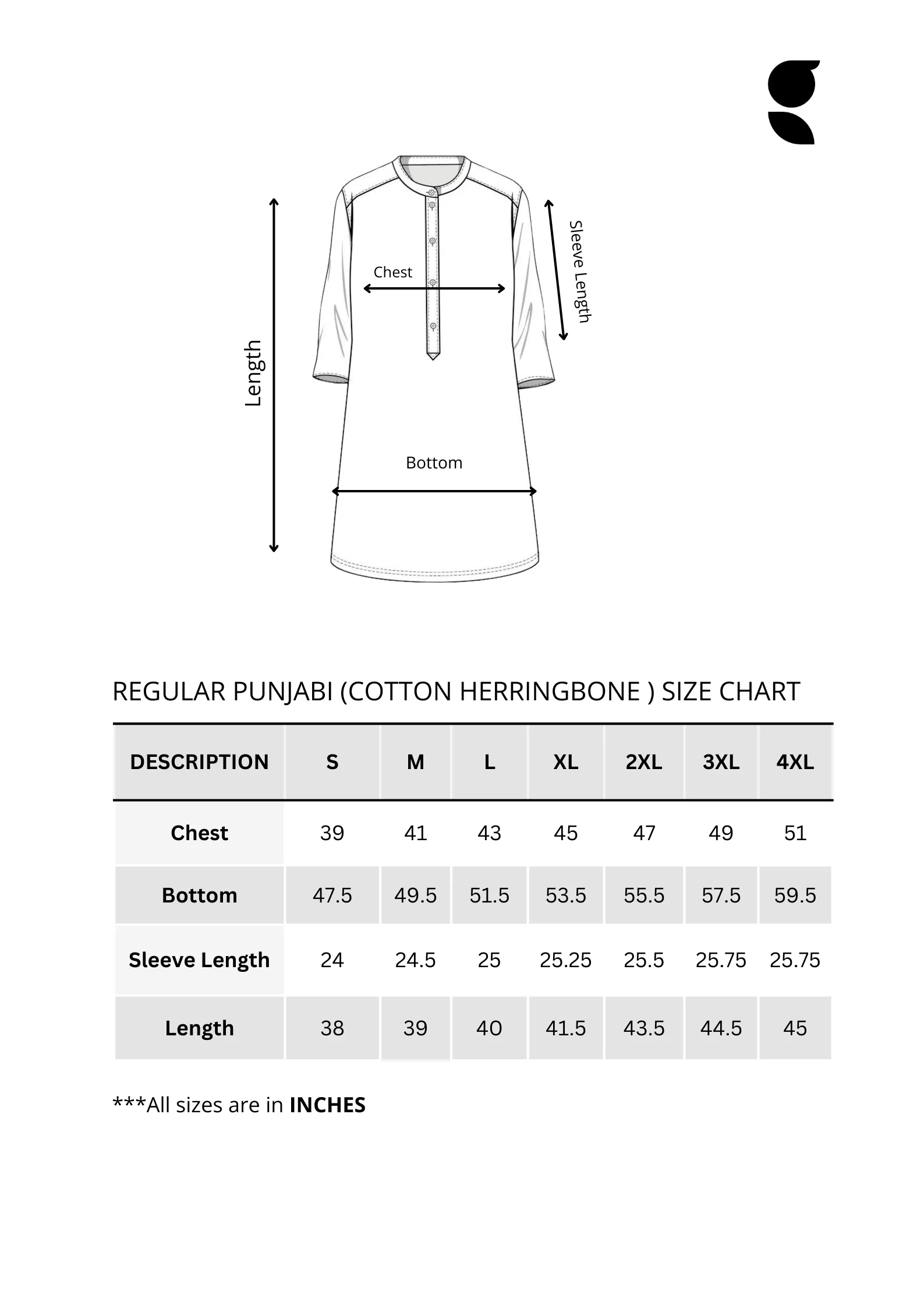 Semi Long Panjabi | Peach