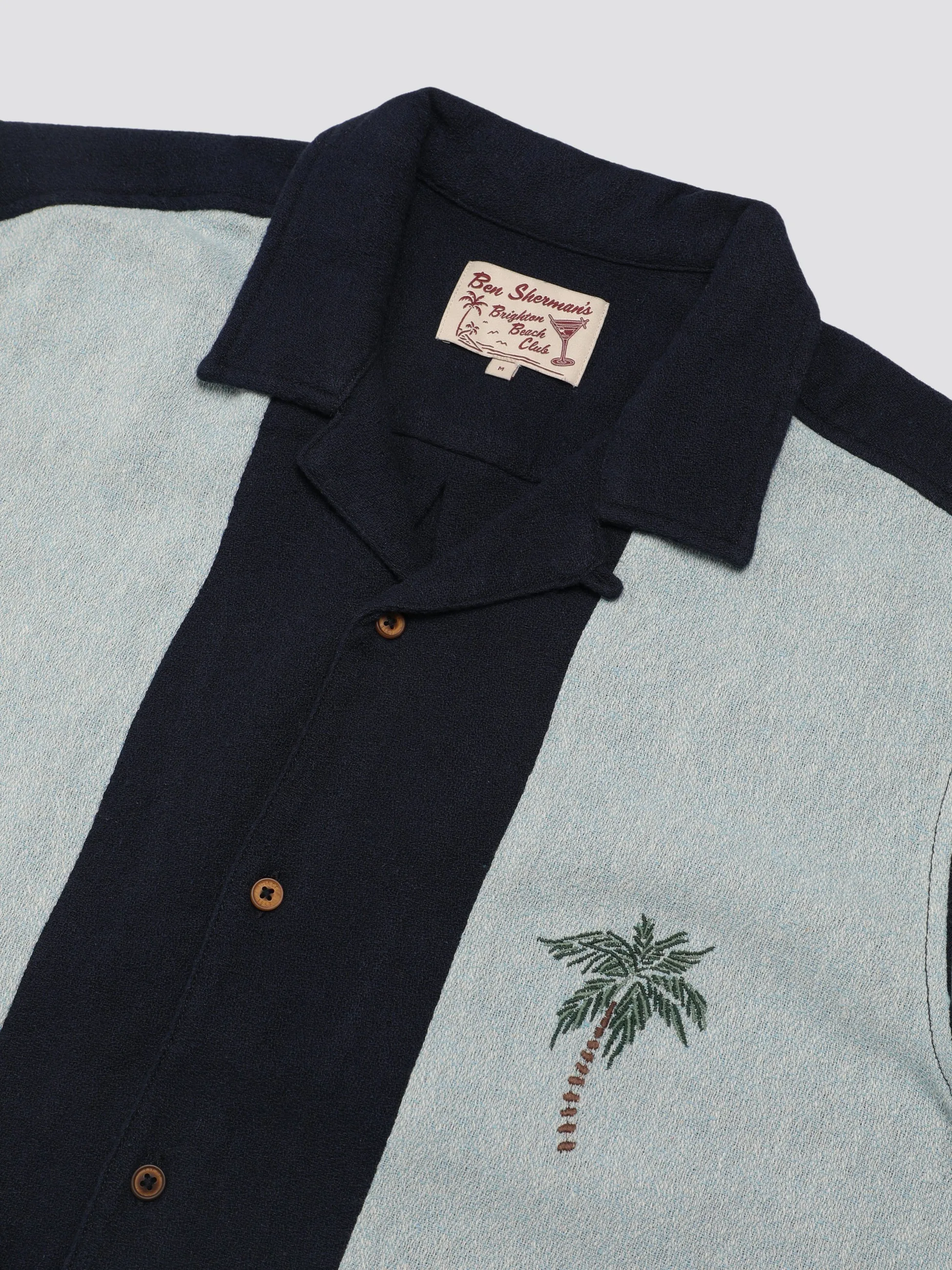 Signature Recycled Boucle Resort Shirt - Dark Navy