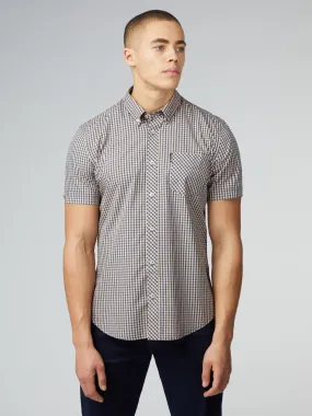 Signature Short Sleeve Gingham Shirt - Copper Orange