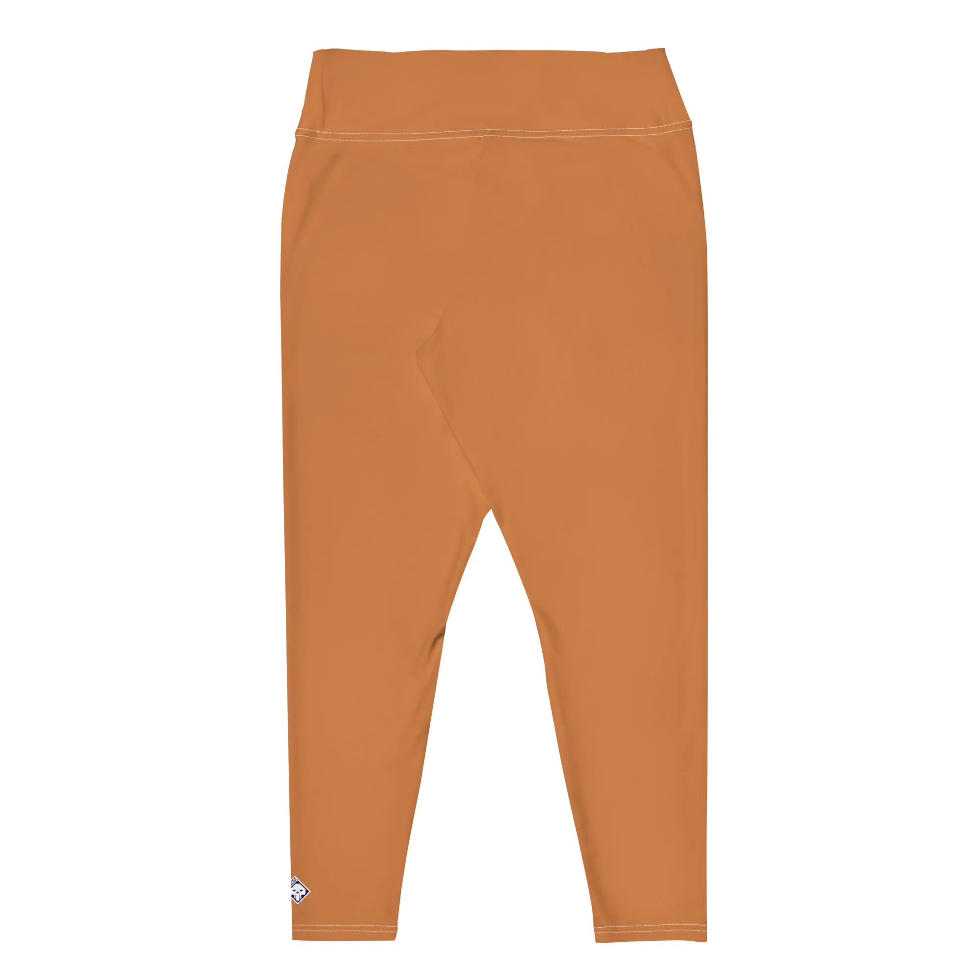 Size-Inclusive Style: Women's Solid Color Yoga Pants - Raw Sienna