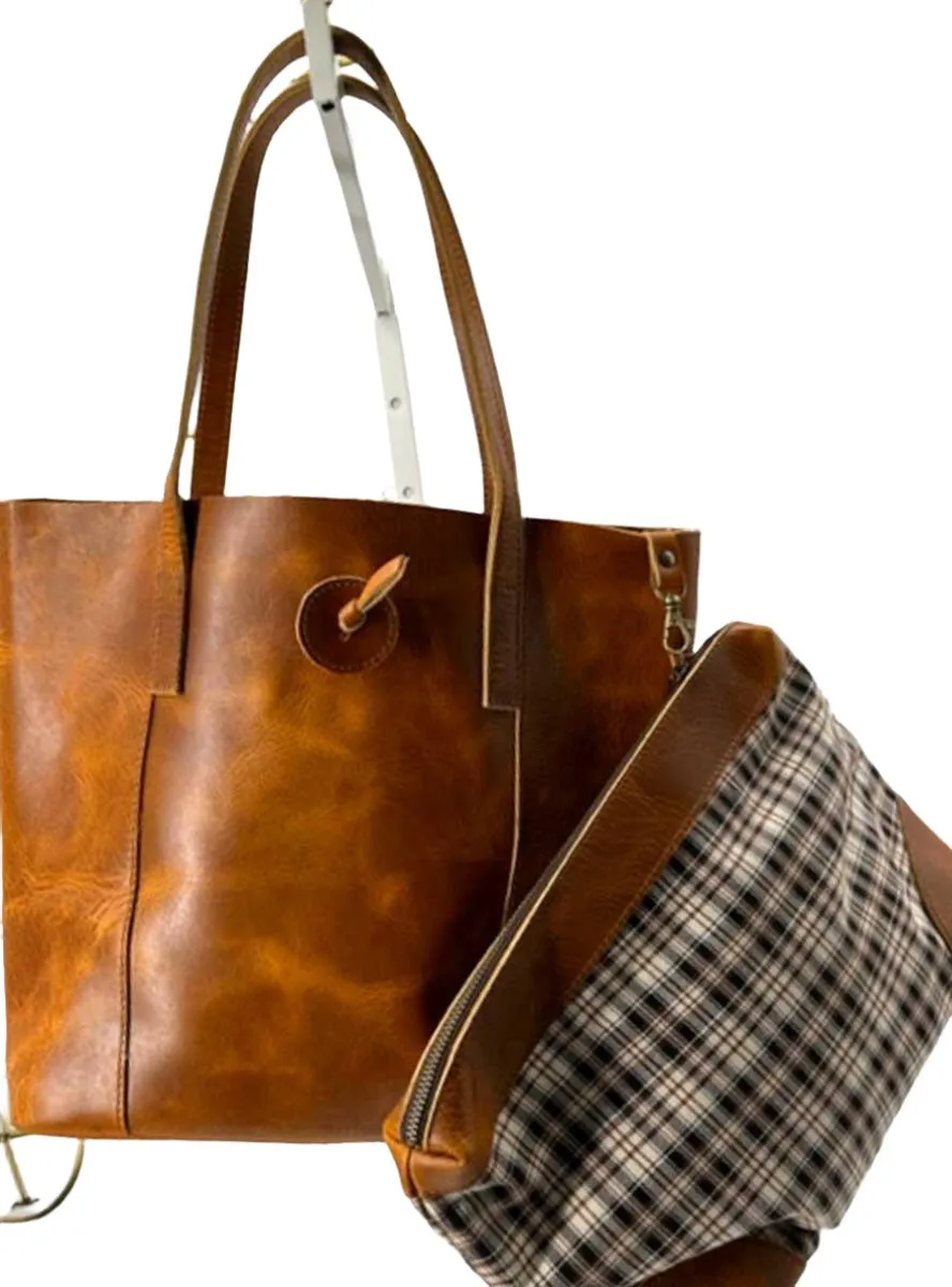 Sofia Leather Tote Purse