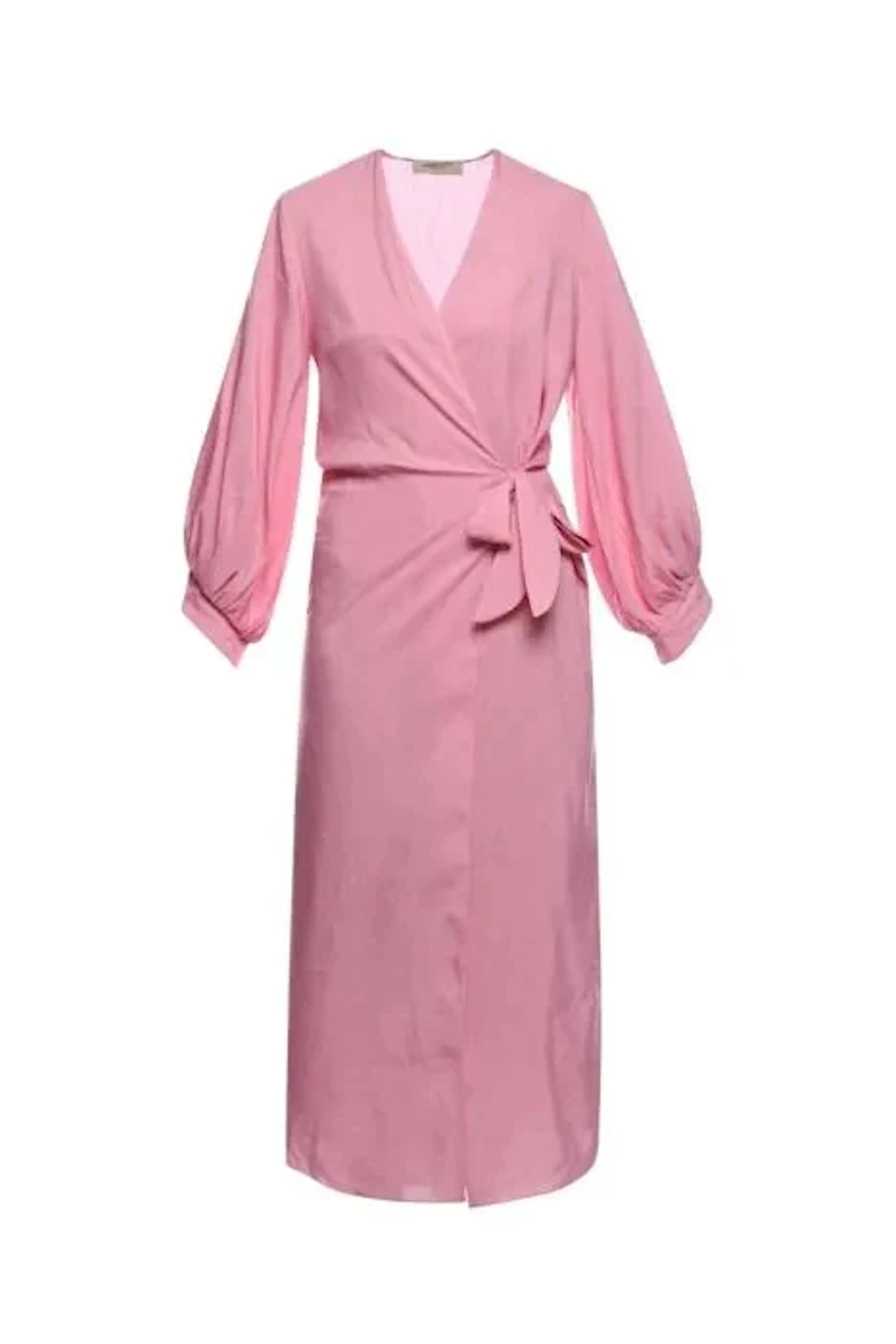 Solid Carre Vintage Long Robe