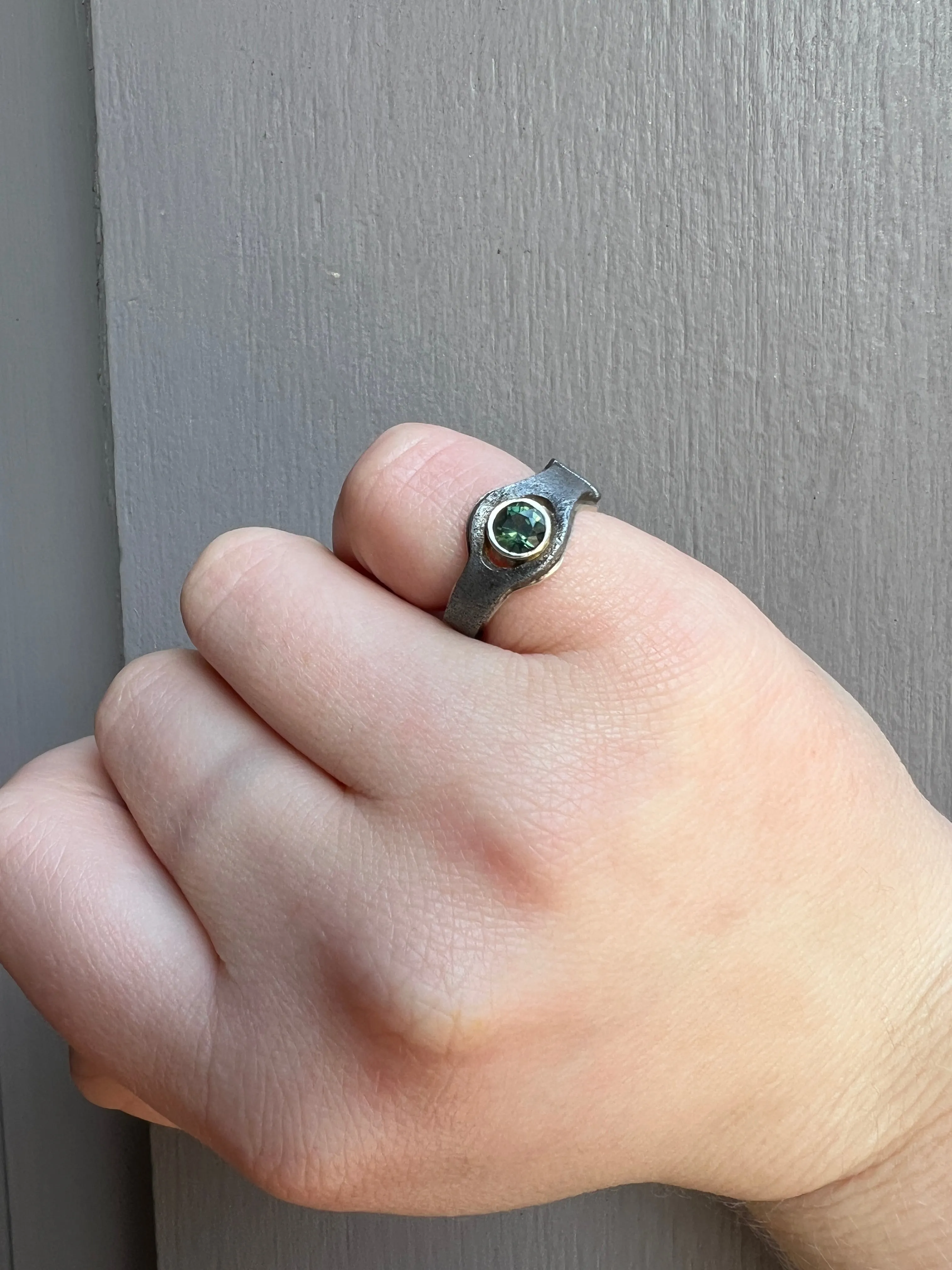 Split and Drift Ring with Tourmaline