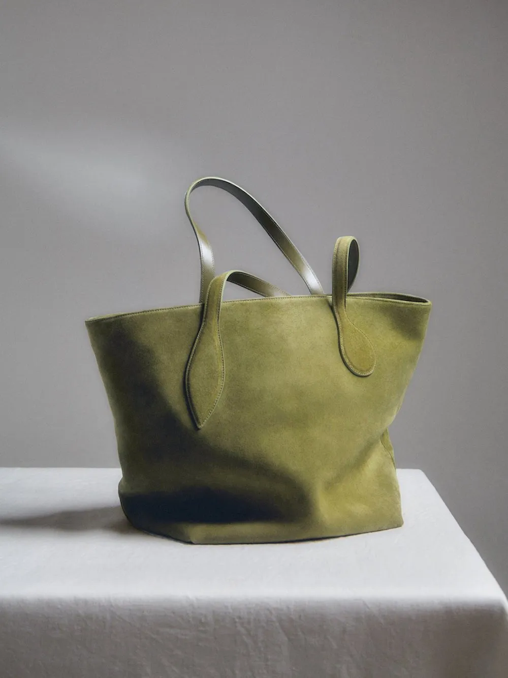 Sprout Tote Army Suede