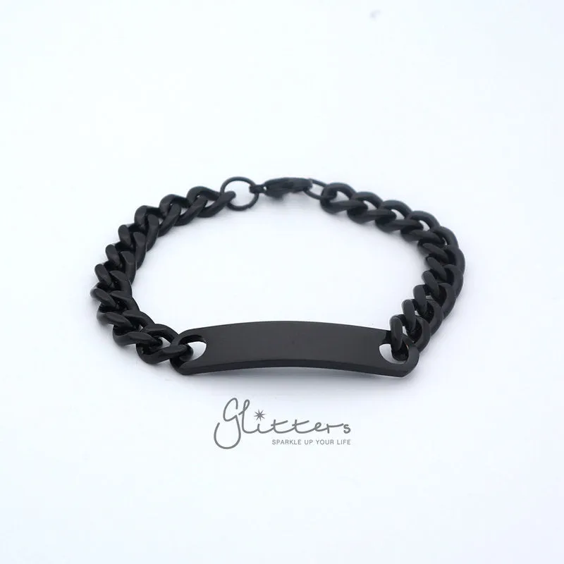 Stainless Steel Men's ID Bracelet 9mm Width