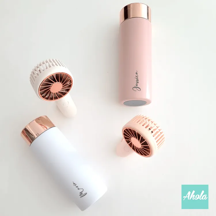 【Summer】Engraved Stainless Steel Water Bottle   Mini Fine Fan 刻字不鏽鋼保冷/保温樽 便攜風扇套裝