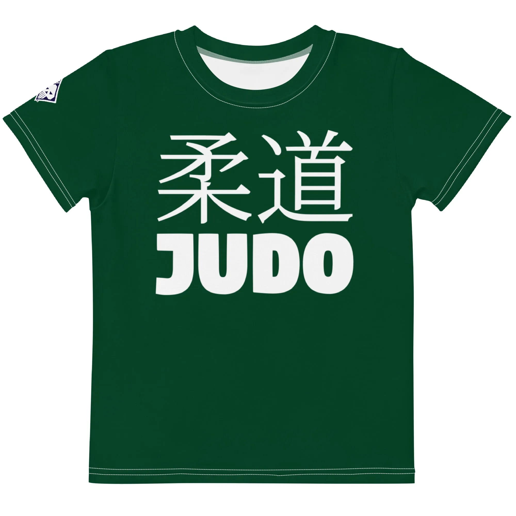 Sun-Safe Play: Girl's Short Sleeve Classic Judo Rash Guard - Sherwood Forest